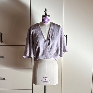 Abercrombie & Fitch Light Purple Wrap Blouse